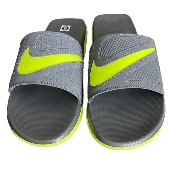 Nike Air Max Cirro Slides DC1460-003 Grey / Volt Sizes Men's 9 Wmns 10 - Picture 3 of 10